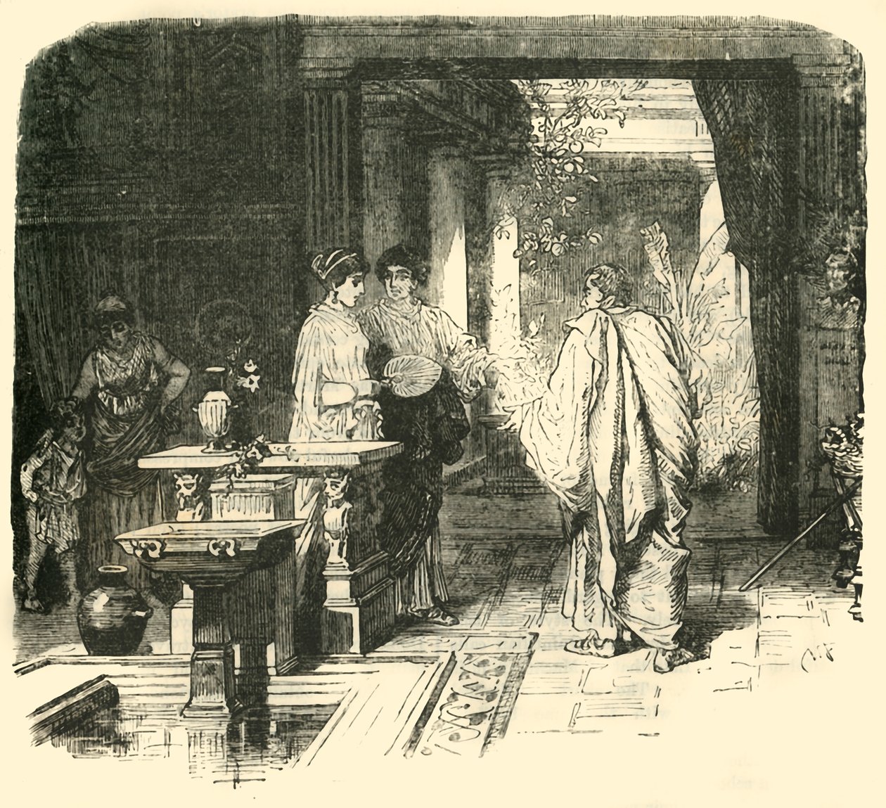 Egy római ház belseje, 1890. alkotó: Unbekannt