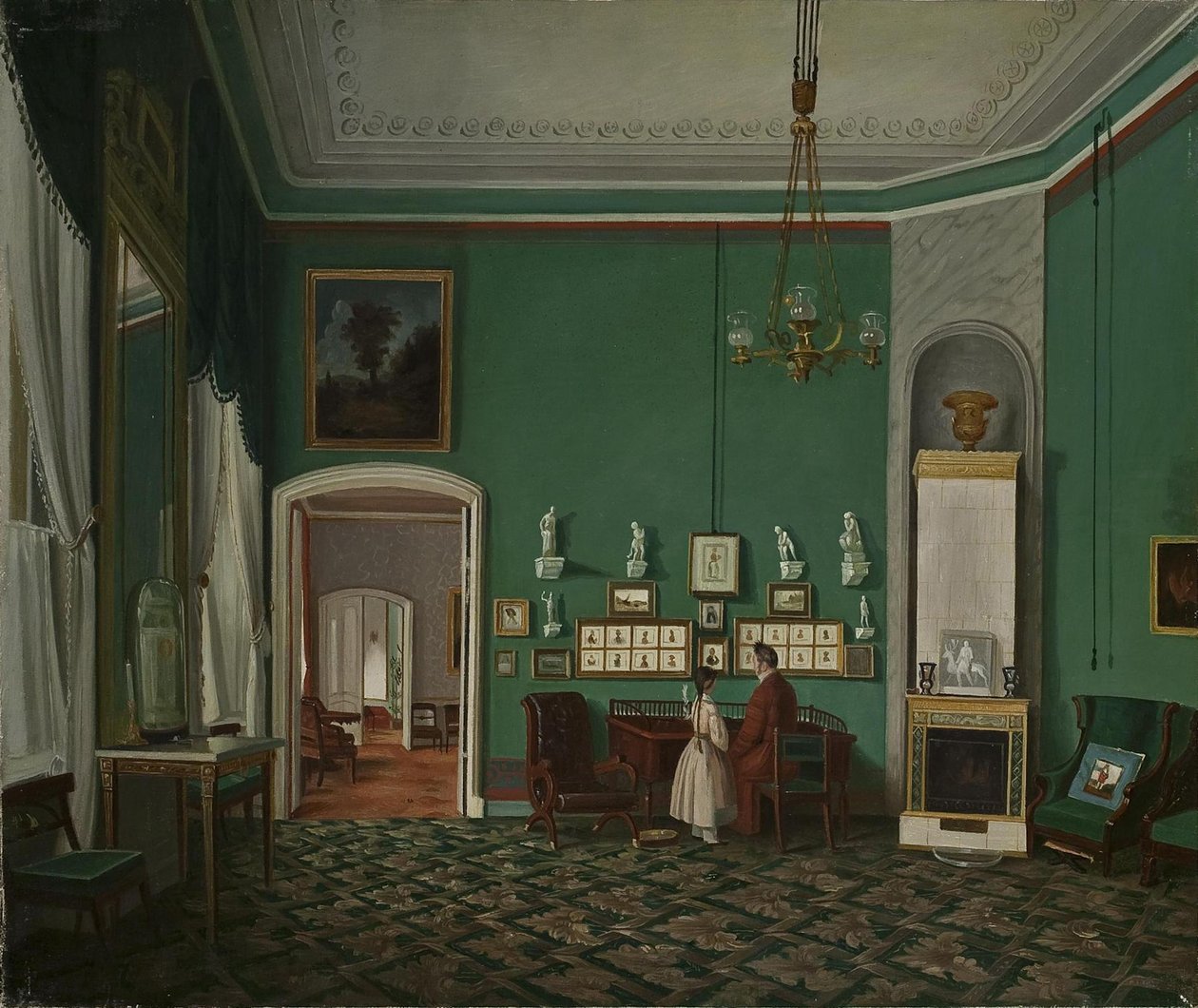 Belső enfiláddal, 1830-as évek alkotó: Unbekannt