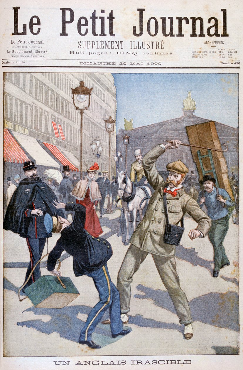 Irascible angol turista, Párizs, 1900 alkotó: Unbekannt