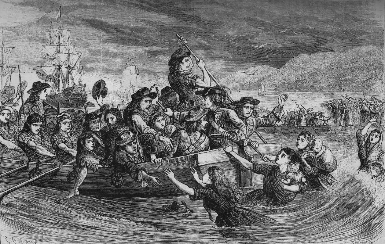 Az ír csapatok elhagyják Limericket, 1692, 1880 körül alkotó: Unbekannt