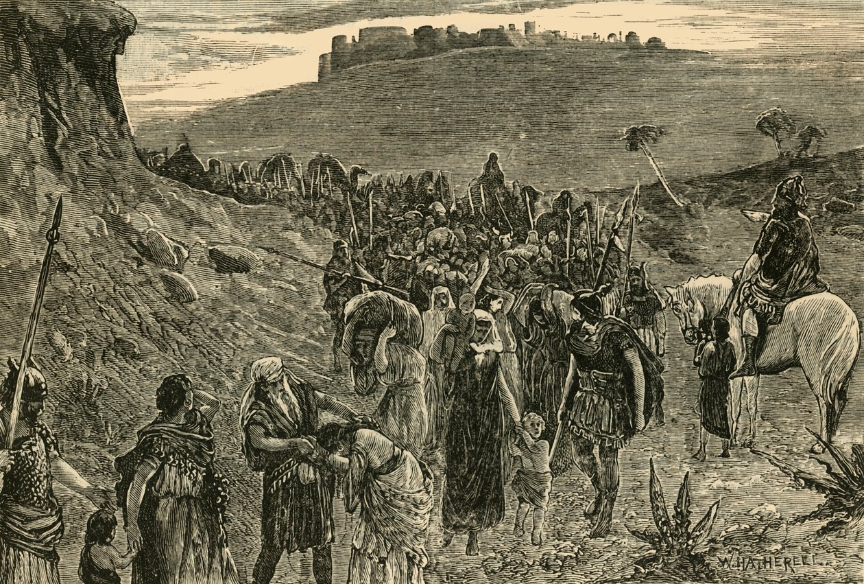 Az izraeliták fogságba vonulása, 1890. alkotó: Unbekannt