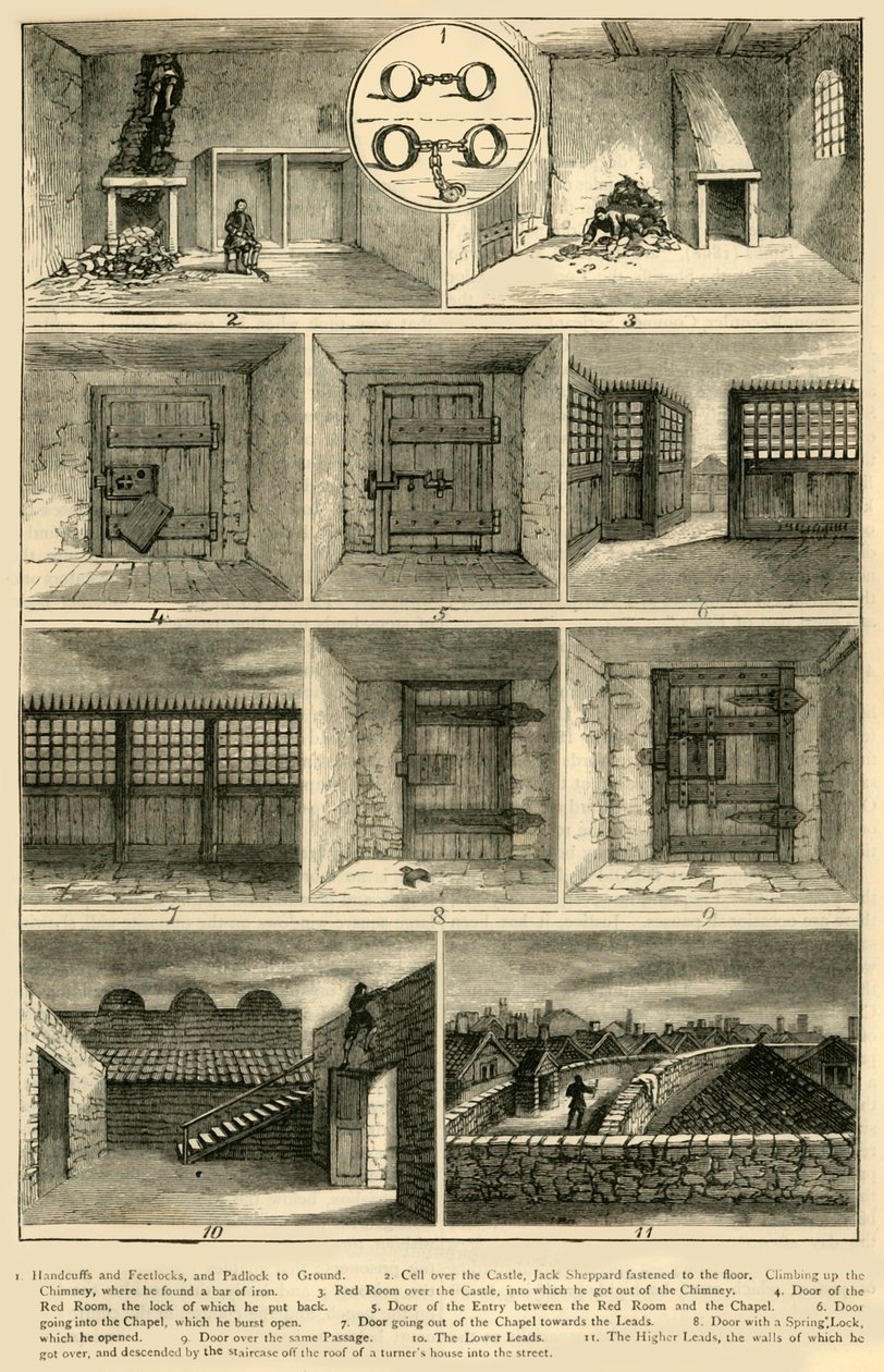 Jack Sheppards szökései, 1872. alkotó: Unbekannt
