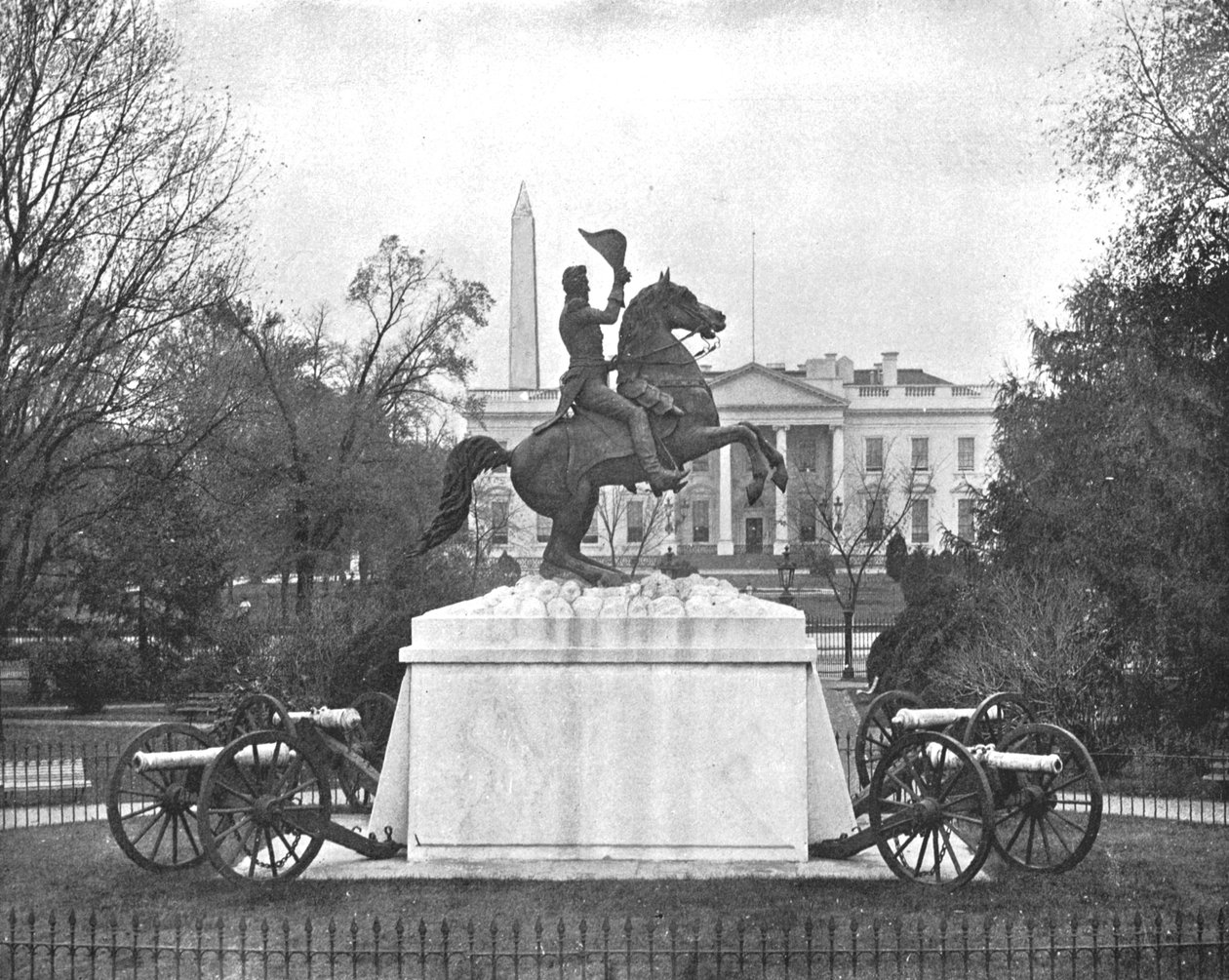 Jackson-szobor, Lafayette Square, Washington DC, USA, 1900. alkotó: Unbekannt