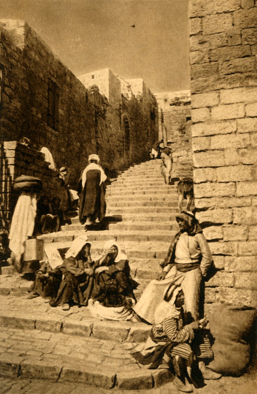 Jeruzsálem – Egy utca, c1918-c1939. alkotó: Unbekannt