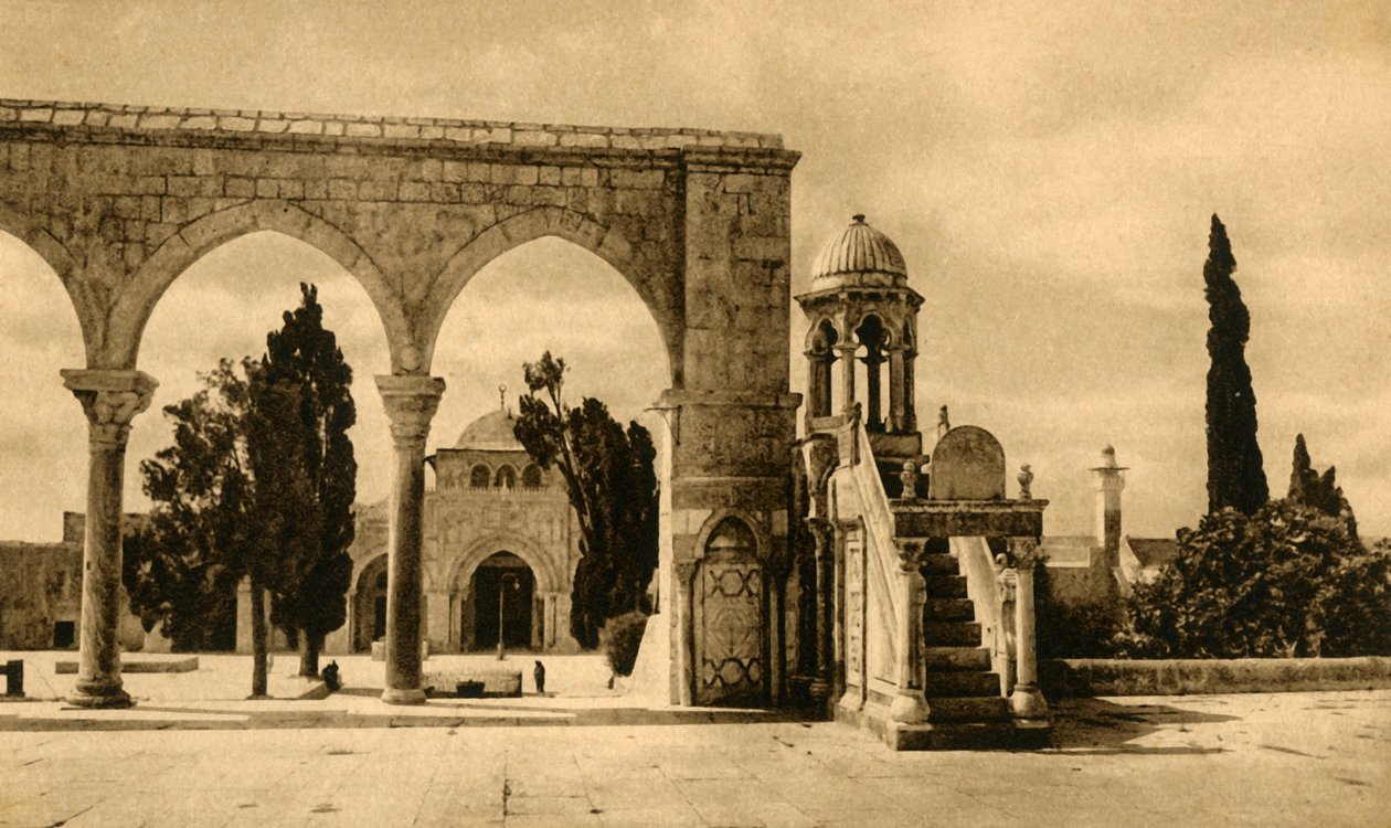 Jeruzsálem – El-Aksa mecset, c1918-c1939. alkotó: Unbekannt
