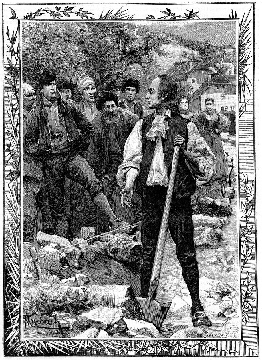 Johann Friedrich Oberlin, evangélikus emberbarát, c1800 c1880 alkotó: Unbekannt