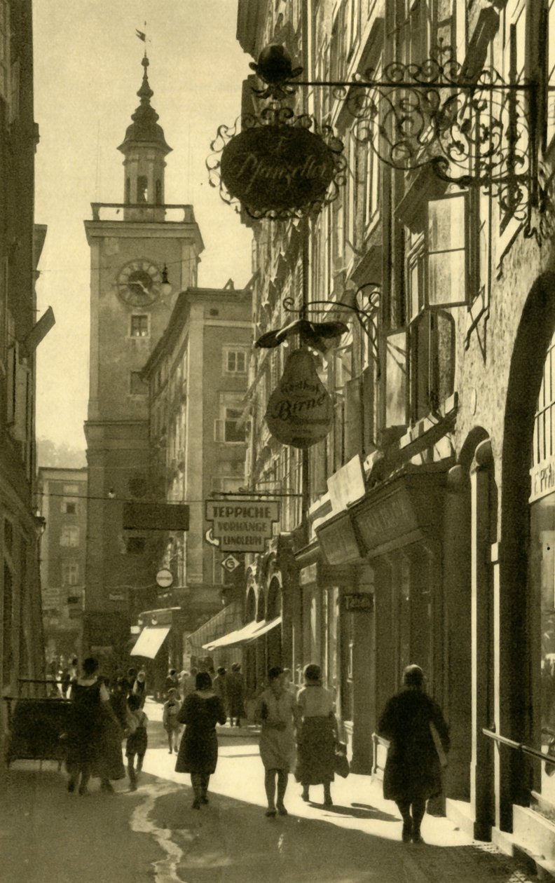 Judengasse, Salzburg, Ausztria, 1935. alkotó: Unbekannt
