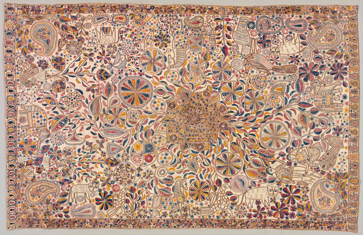 Kantha ceremoniális paplan, 1800-as évek. alkotó: Unbekannt