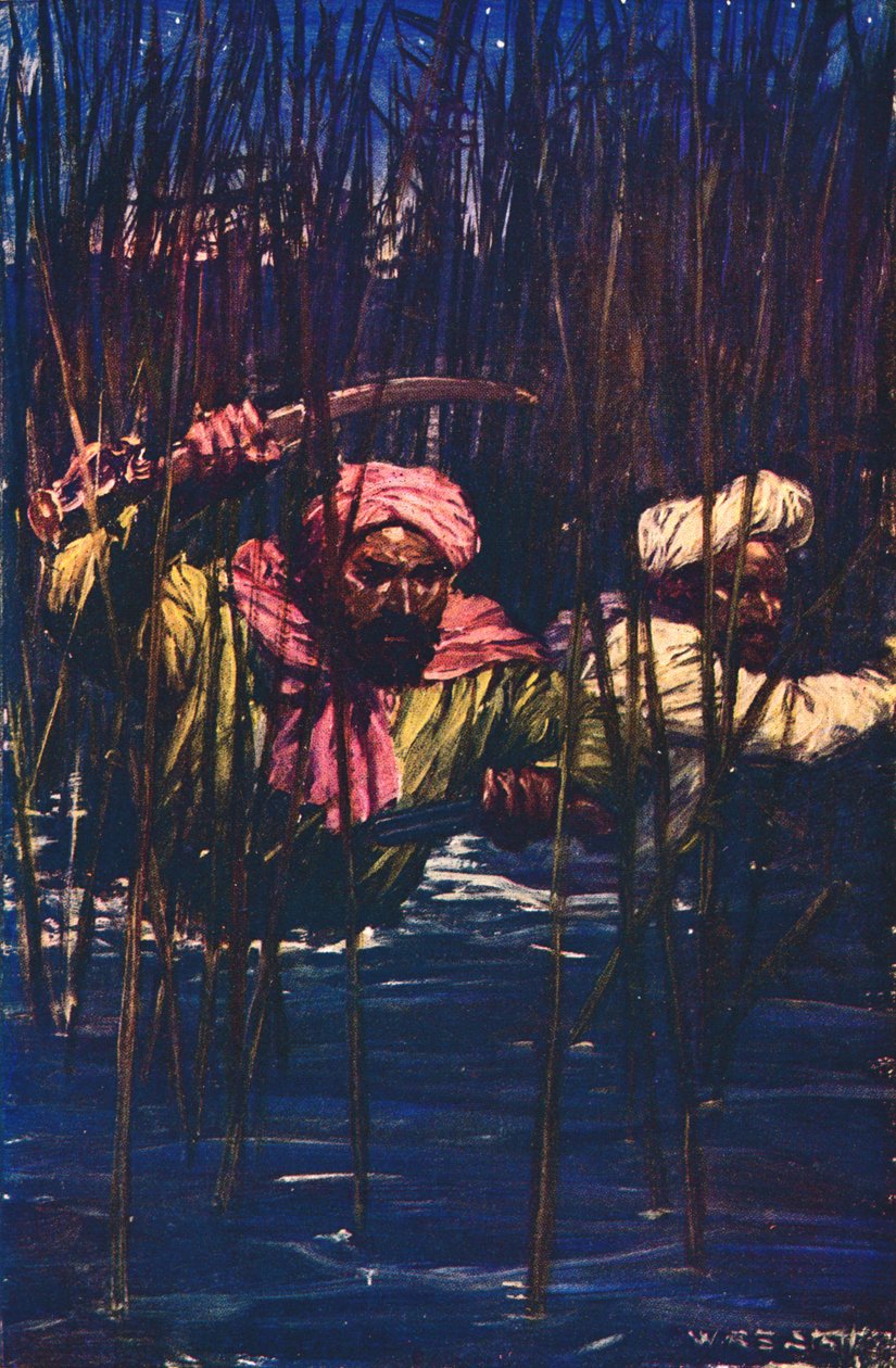 Kavanagh és Kunuji a mocsárban, 1857 c1912 alkotó: Unbekannt