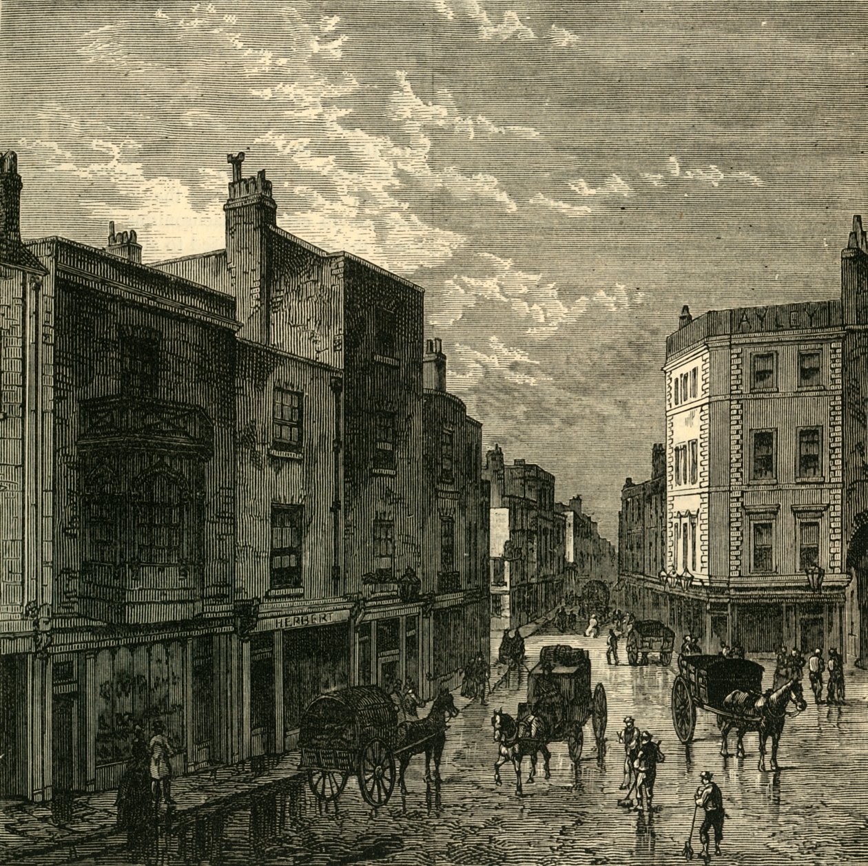 Kensington High Street, 1860, c1876. alkotó: Unbekannt