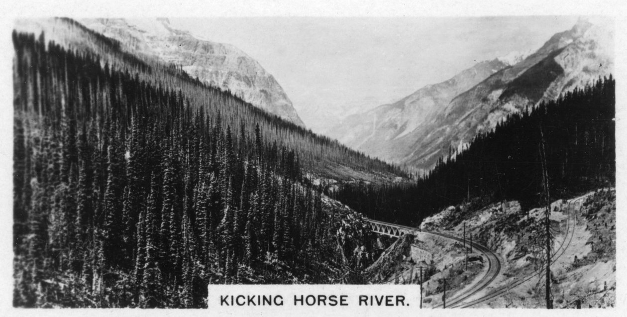 Kicking Horse River, British Columbia, Kanada, 1920-as évek alkotó: Unbekannt