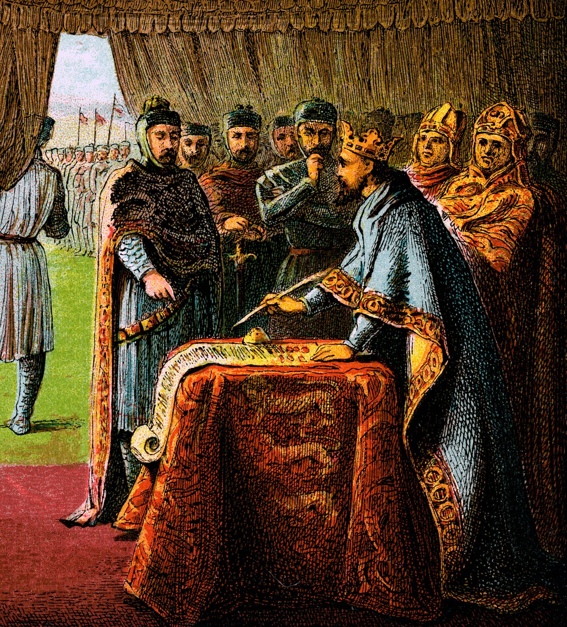 János király és a Magna Carta, 1215, 1850 alkotó: Unbekannt