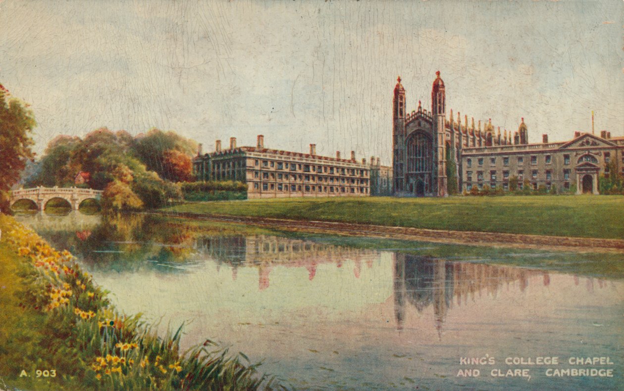 Kings College Chapel és Clare College, Cambridge, 1935 alkotó: Unbekannt
