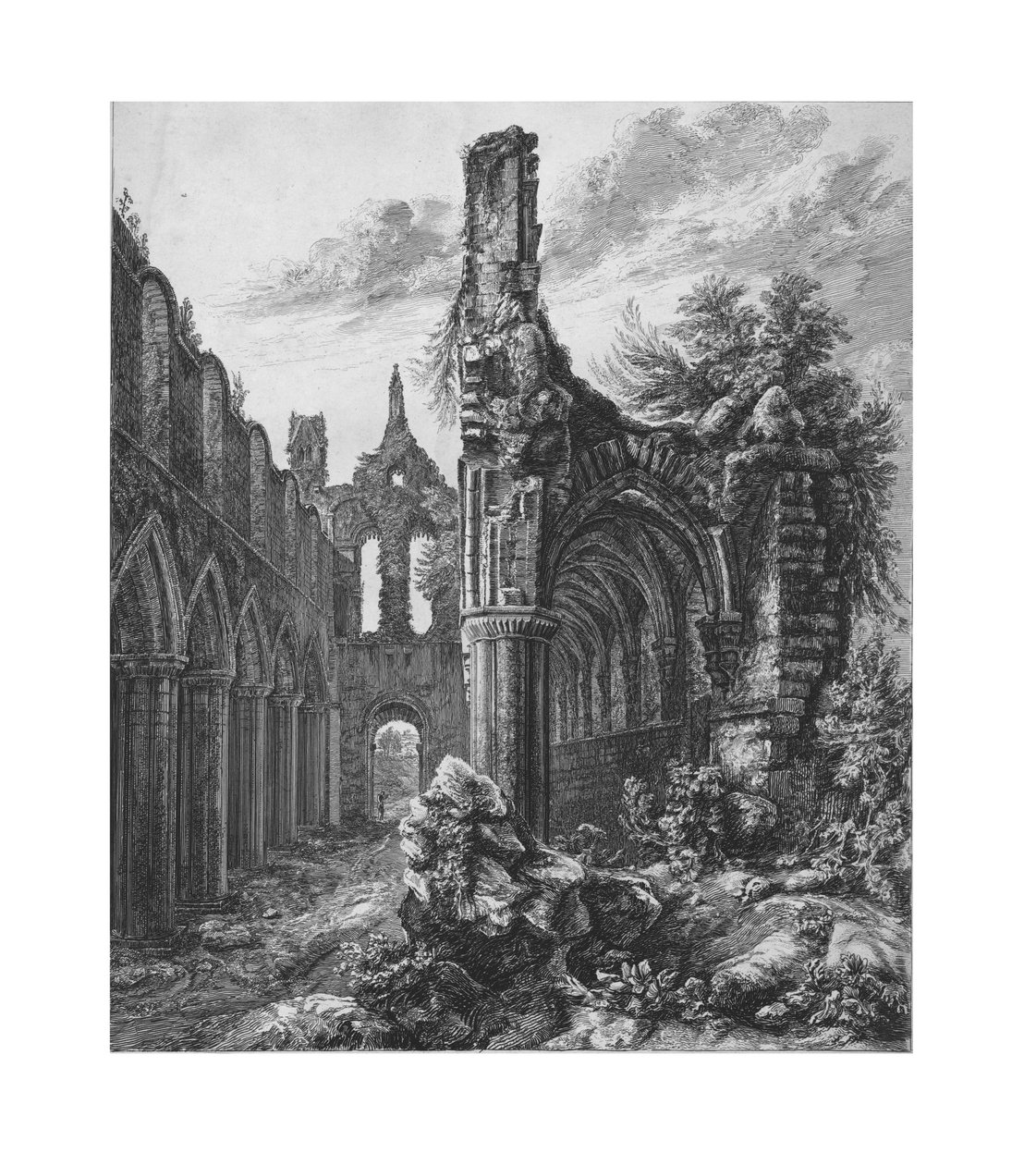 Kirkstalli apátság, Yorkshire, 1823. alkotó: Unbekannt