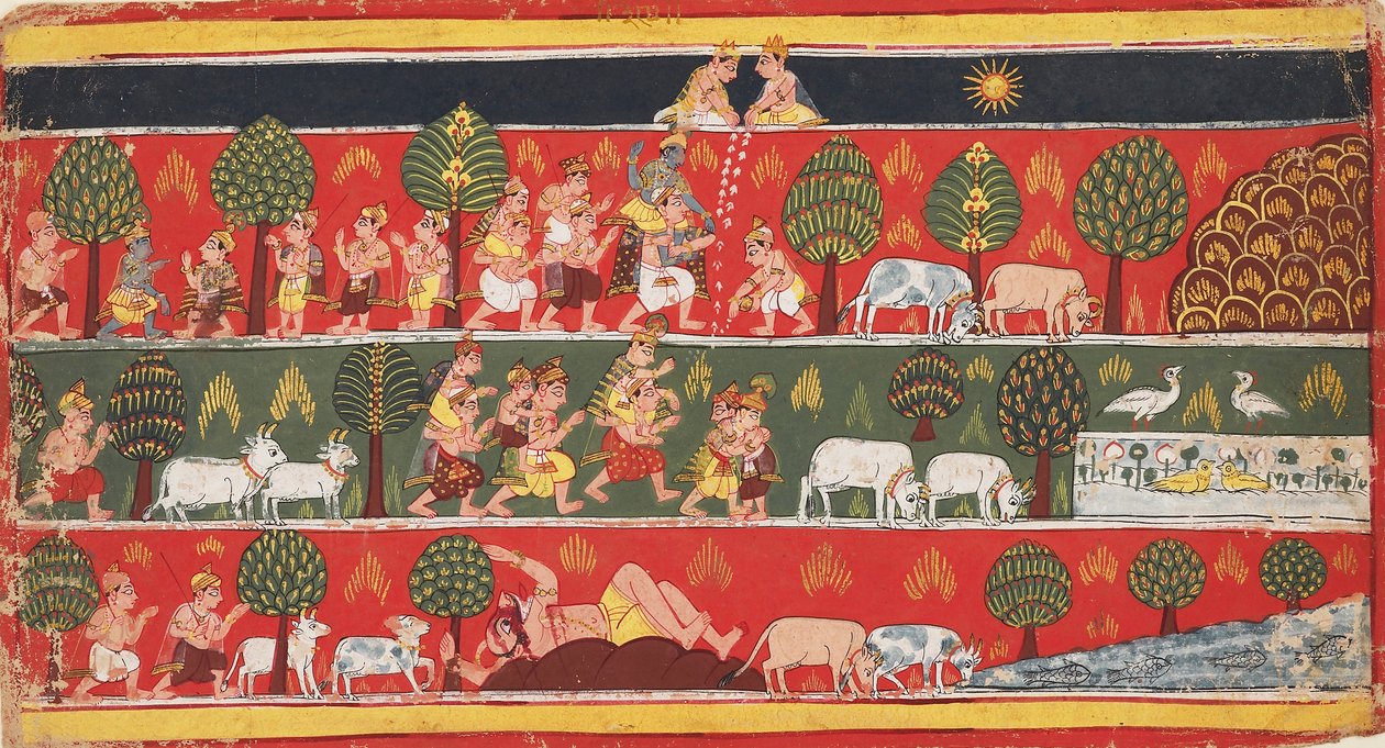 Krisna és a gópik, 1720 alkotó: Unbekannt