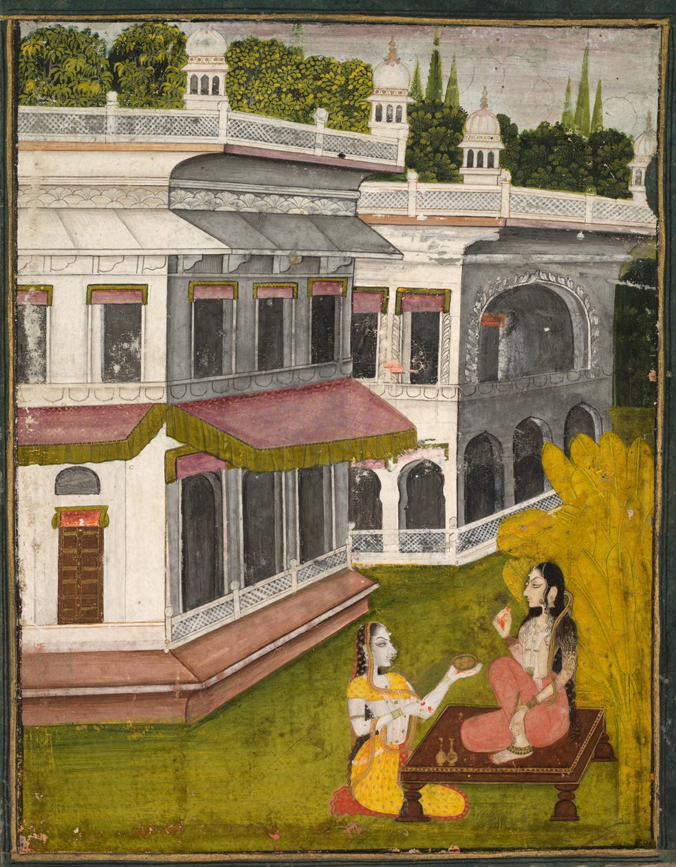 Hölgy és bizalmasa, c. 1800. alkotó: Unbekannt