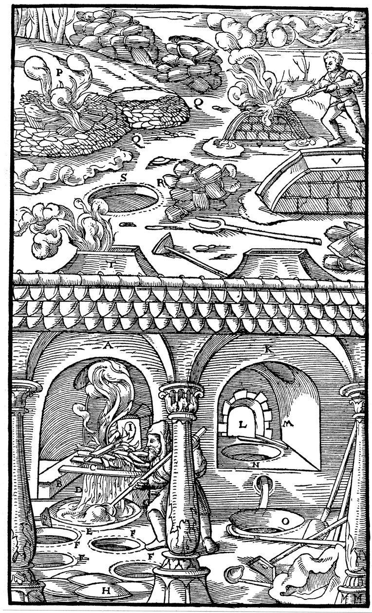 Ólomolvasztás, 1556 alkotó: Unbekannt
