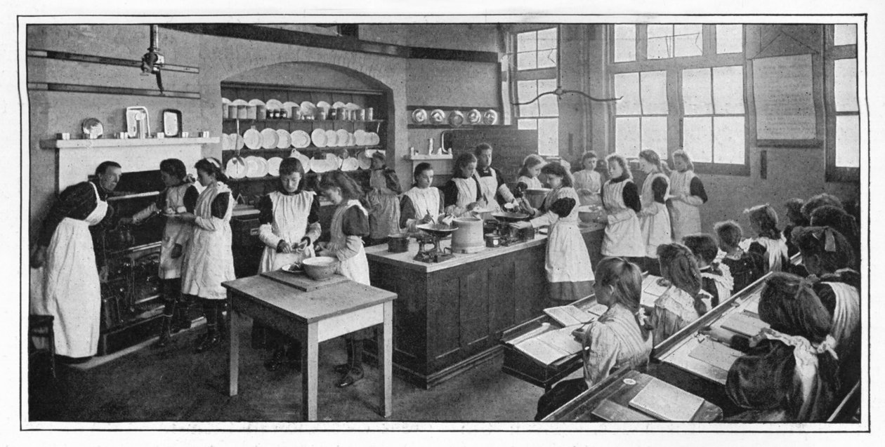 Tanulás főzni, London, c1900 1901 alkotó: Unbekannt