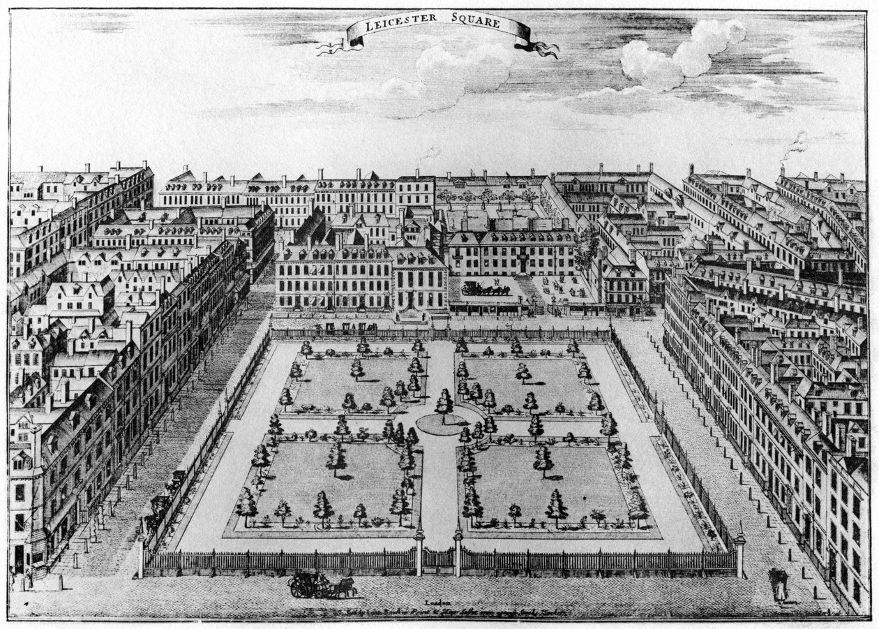 Leicester Square, London, 1750 1907 alkotó: Unbekannt