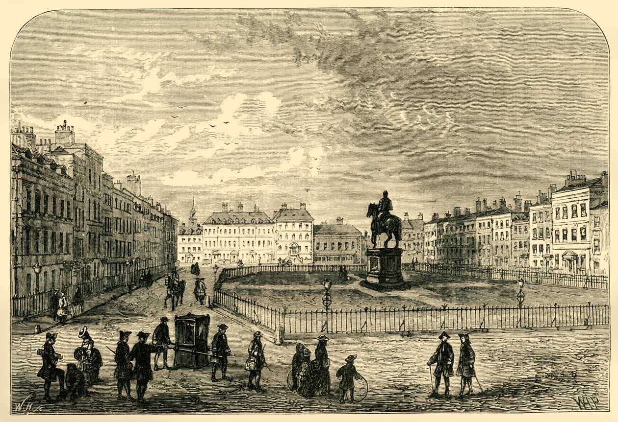 Leicester Square, 1750 körül, 1881. alkotó: Unbekannt