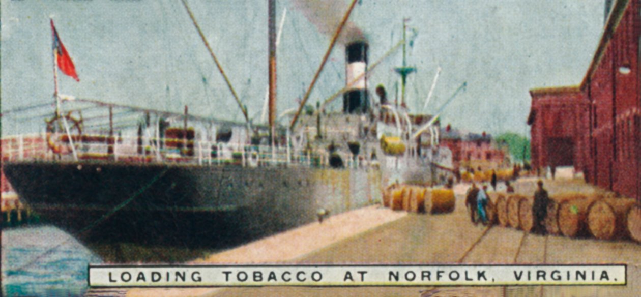 Dohány berakodása Norfolkban, Virginia államban, 1926 alkotó: Unbekannt