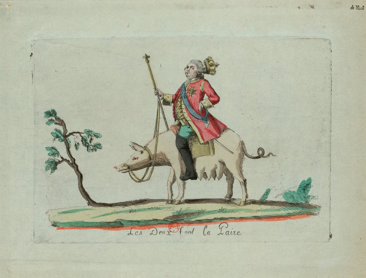 Louis disznón lovagol, 1791. alkotó: Unbekannt
