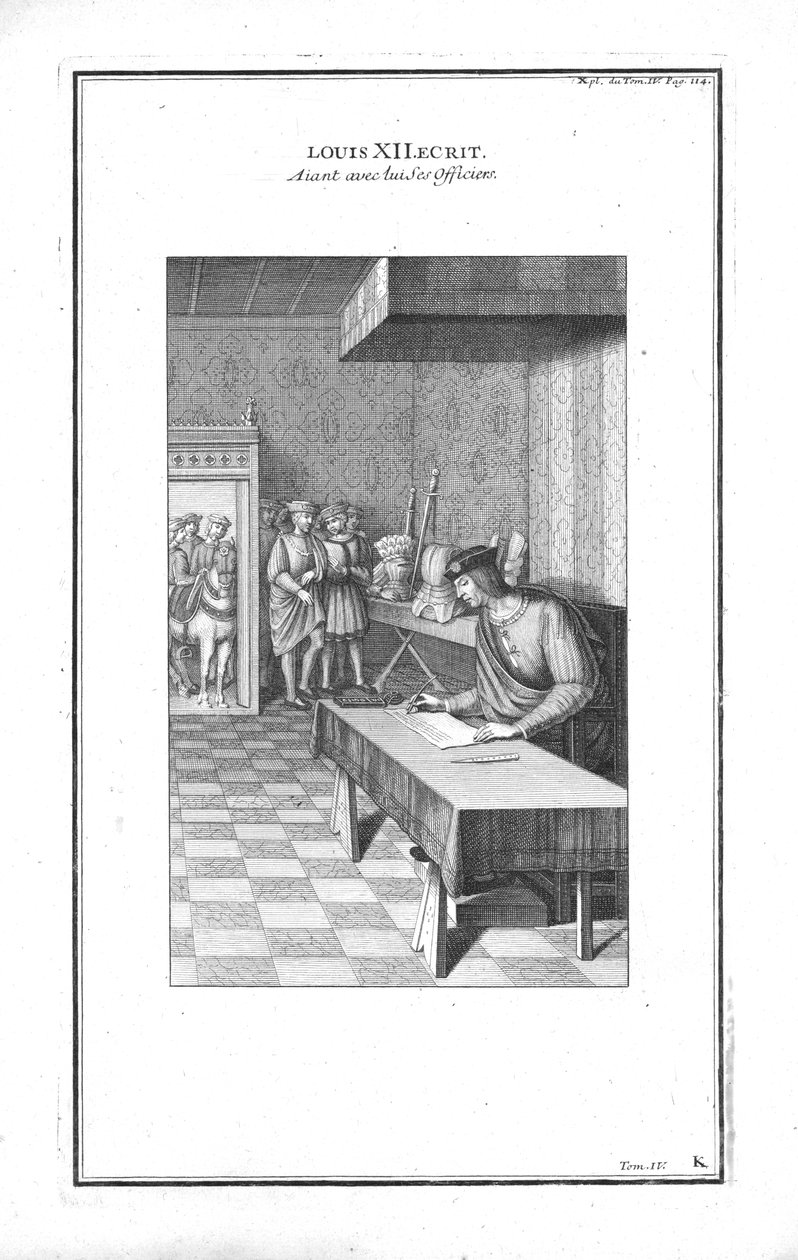 XII. Lajos írása, 1760. alkotó: Unbekannt