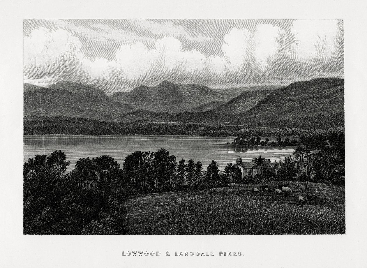 Lowwood és Langdale Pikes, Lake District, Cumbria, 1896 alkotó: Unbekannt