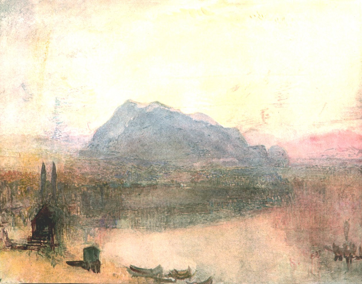 Luzern és a Righi: Kora hajnal, 1840-es évek, 1900. alkotó: Unbekannt