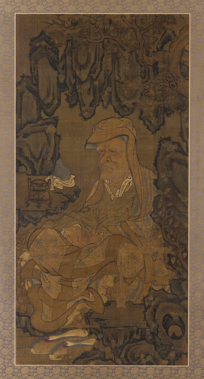 Luohan egy barlangban meditál, 1345. alkotó: Unbekannt