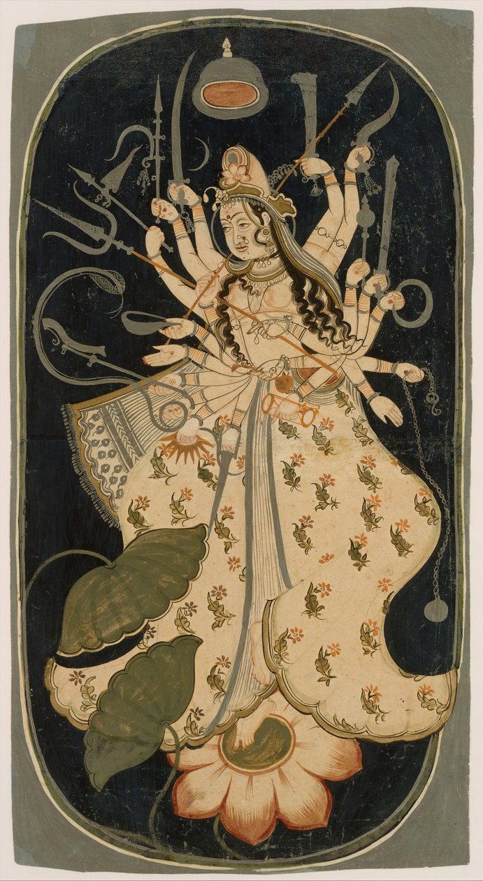 Mahadevi, a Nagy Istennő, kb. 1725. alkotó: Unbekannt