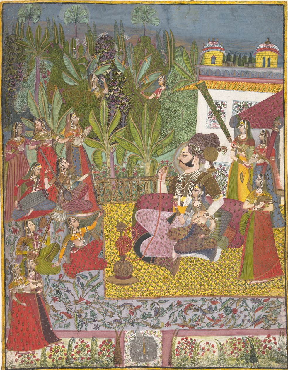 Maharaja Bijay Singh a háremében, kb. 1770. alkotó: Unbekannt