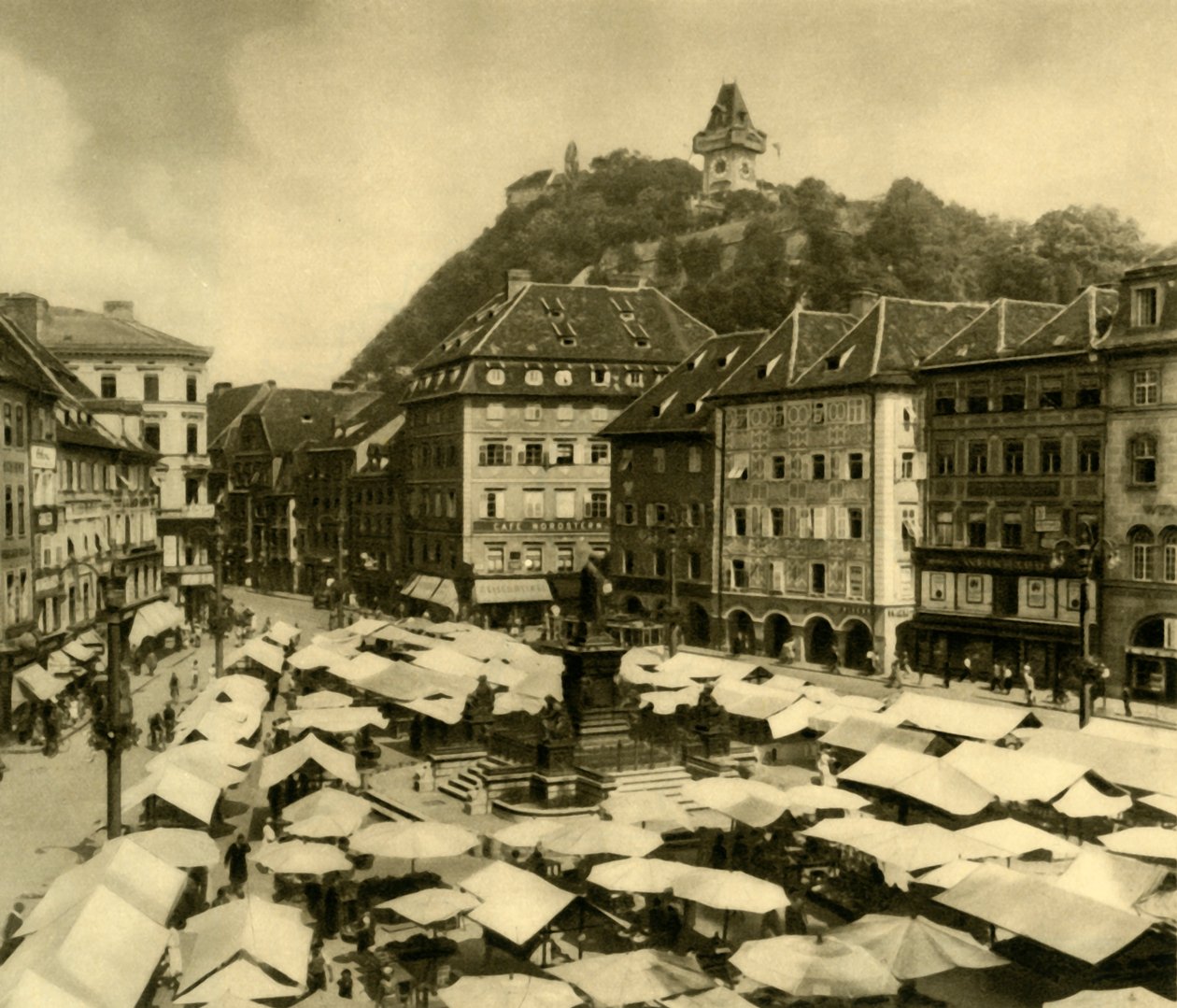 Fő tér, Graz, Stájerország, Ausztria, c1935. alkotó: Unbekannt