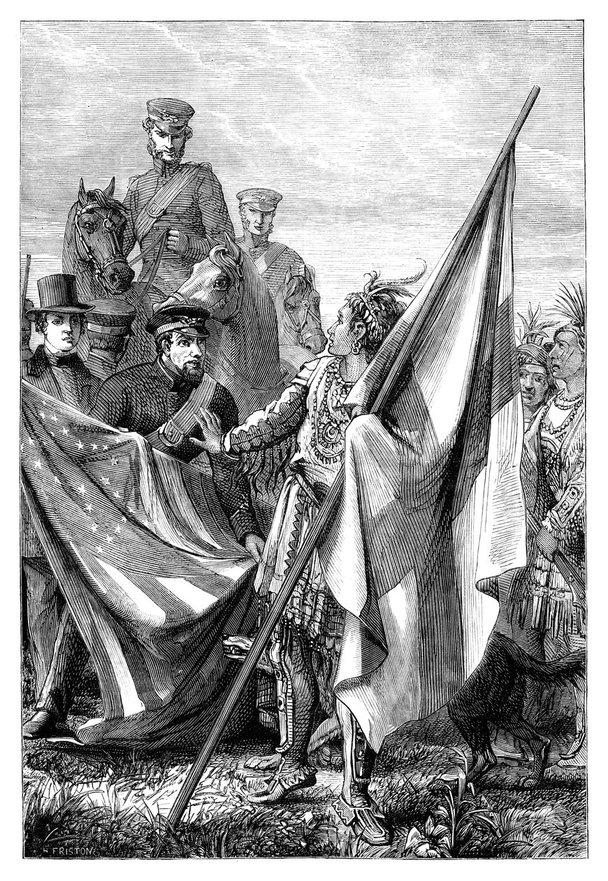 Sprague őrnagy és az indiánok, 1895 alkotó: Unbekannt