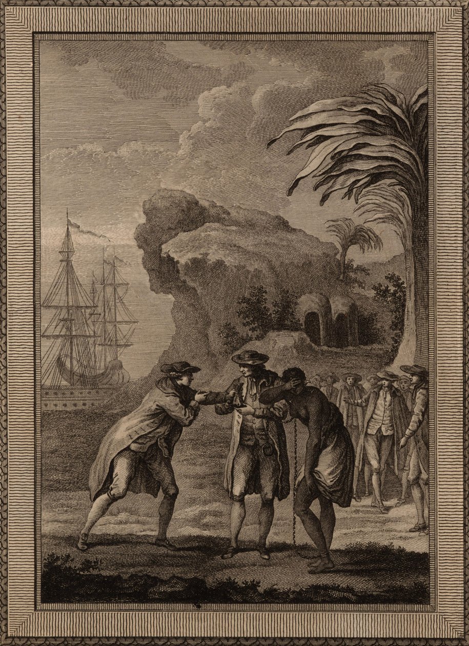 Férfi elad egy rabszolganőt, 1775. alkotó: Unbekannt