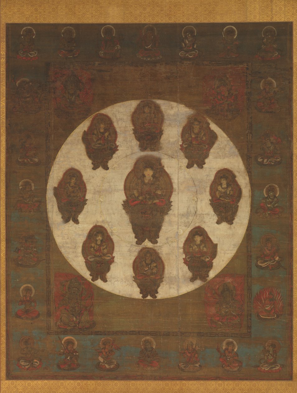 Monju Bosatsu mandala, 13. század. alkotó: Unbekannt