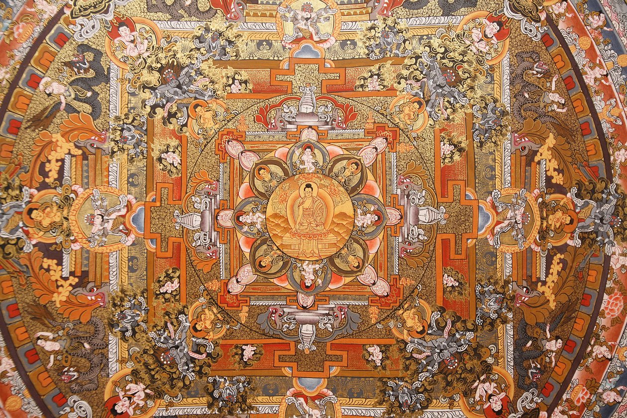 Mandalon Thangka, Bhaktapur, Nepál alkotó: Unbekannt