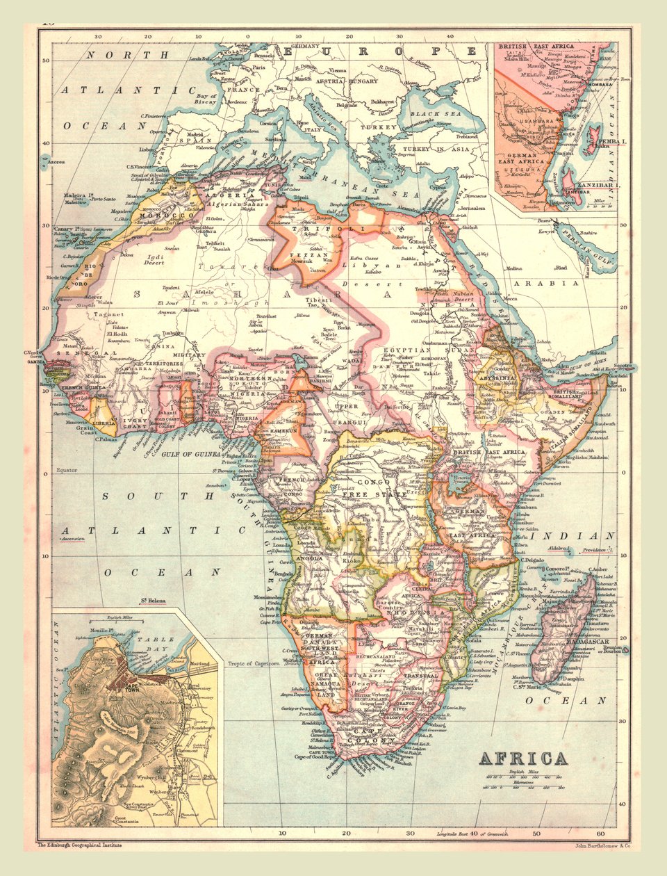 Afrika térkép, 1902. alkotó: Unbekannt