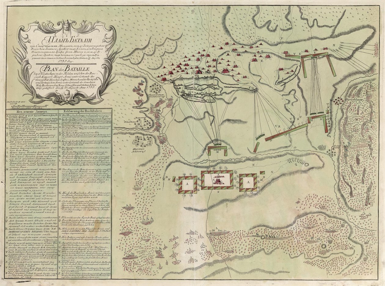 Savucsnyi csata térképe, 1739-1740 alkotó: Unbekannt