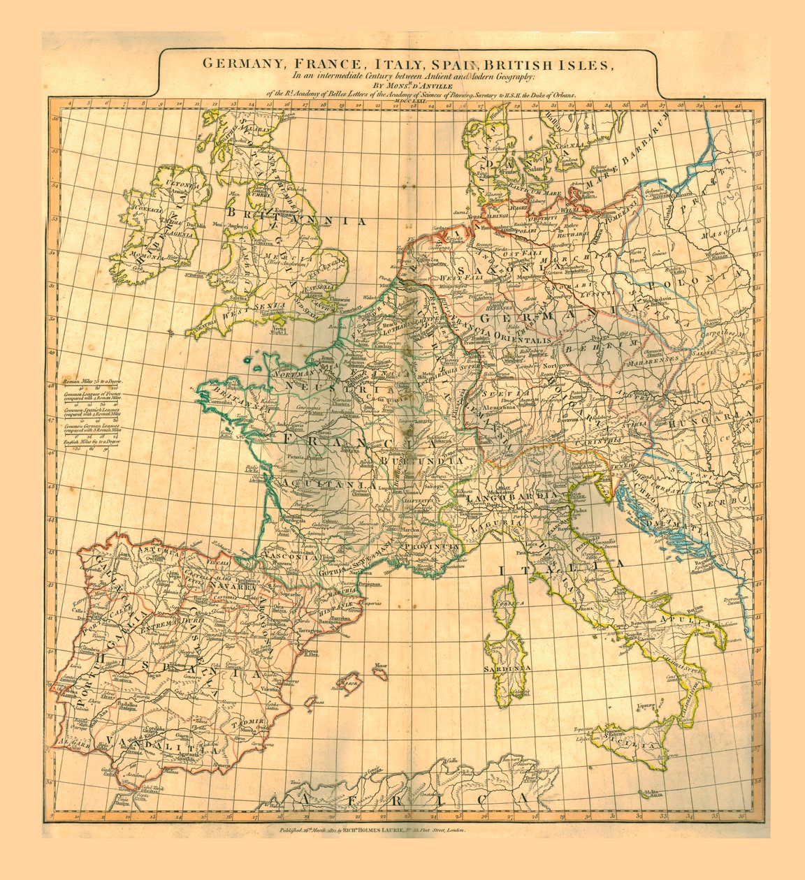 Európa térkép, 1821. alkotó: Unbekannt