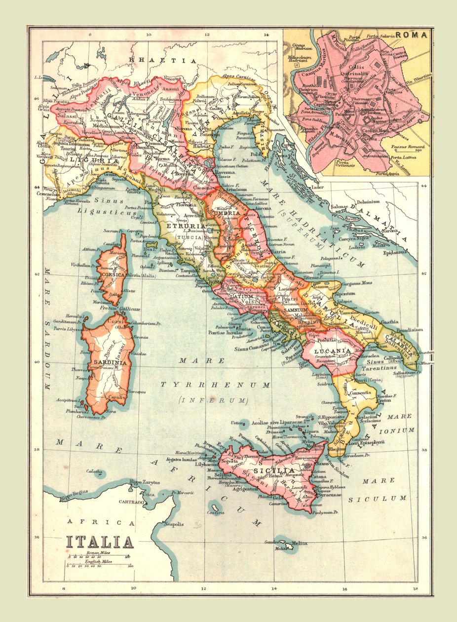 Olaszország térképe, 1902. alkotó: Unbekannt