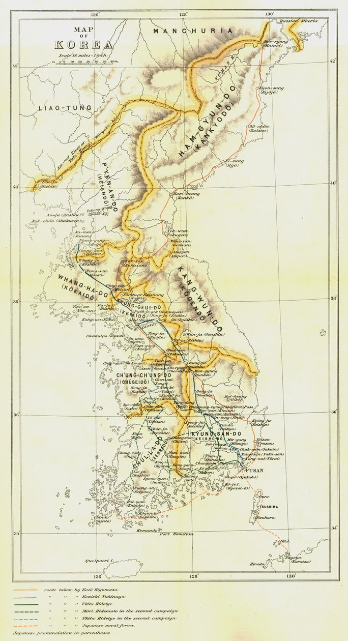 Korea térképe, 1903. alkotó: Unbekannt