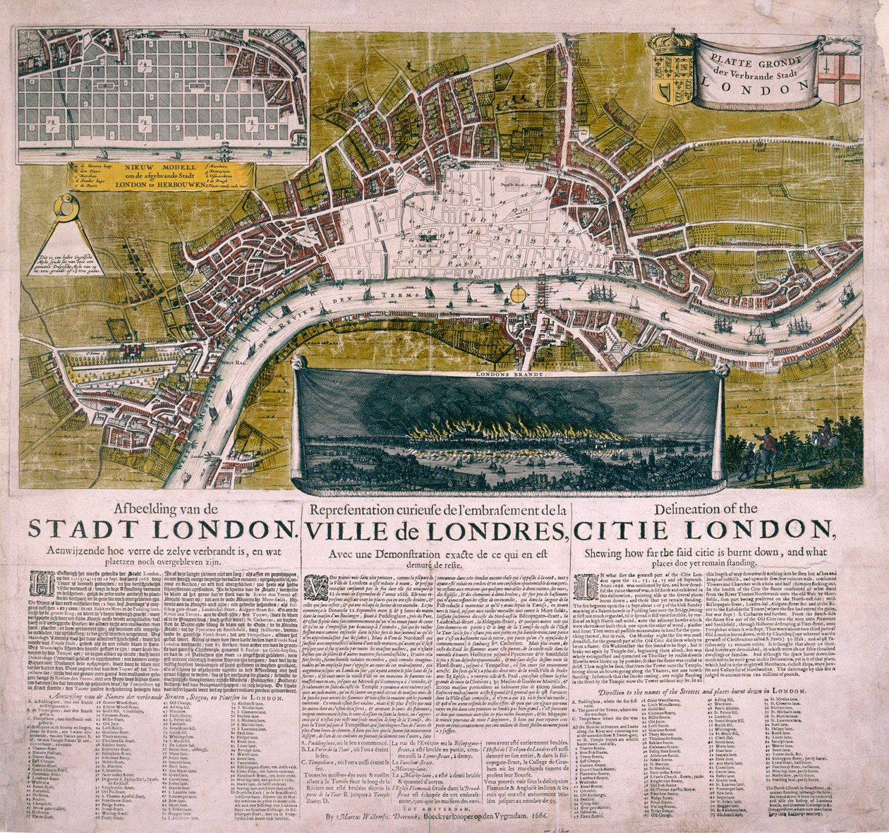 London térkép, 1666 alkotó: Unbekannt