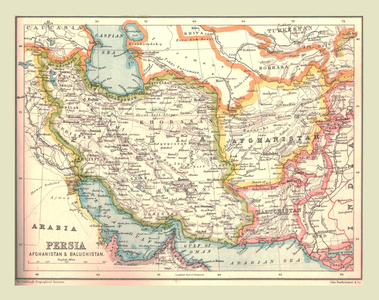Perzsia térképe, 1902. alkotó: Unbekannt