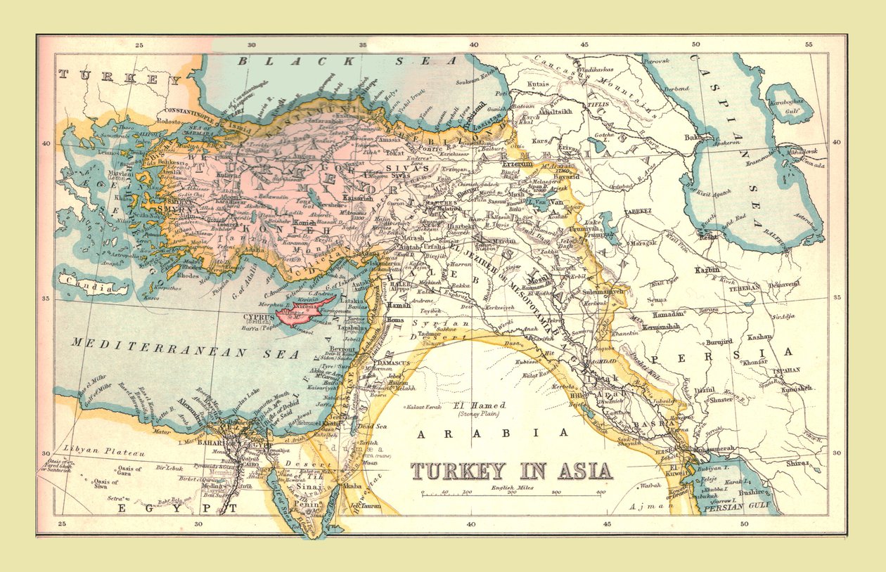 Törökország térképe Ázsiában, 1902. alkotó: Unbekannt