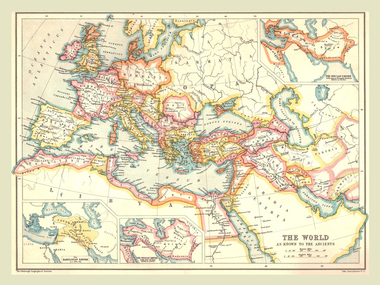 Az ókori világ térképe, 1902. alkotó: Unbekannt