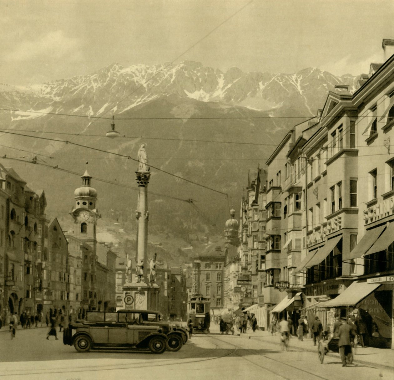 Maria-Theresien-Strasse, Innsbruck, Tirol, Ausztria, c1935. alkotó: Unbekannt