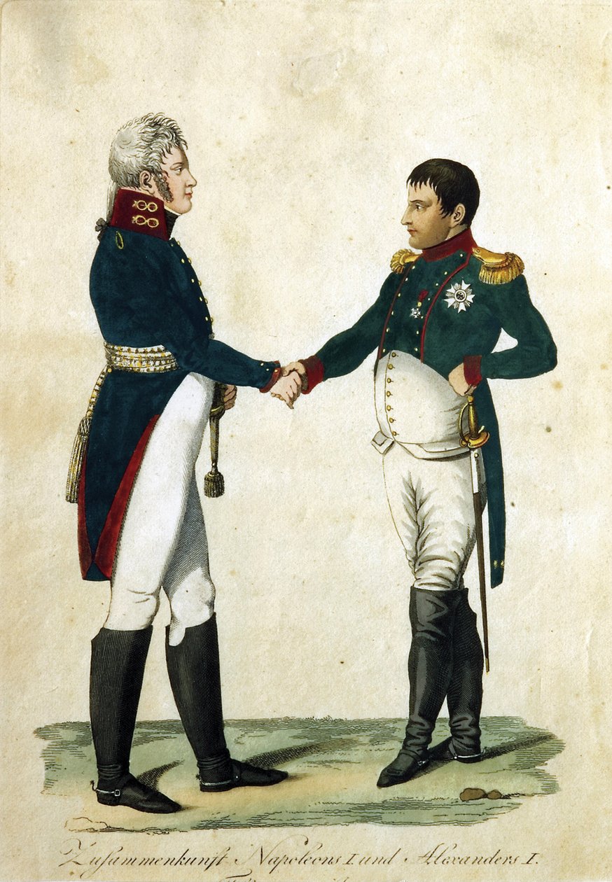 Napóleon és I. Sándor találkozása, 1808 alkotó: Unbekannt