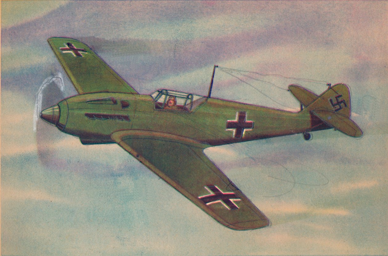 Messerschmitt M.E. 109-es vadászrepülőgép, c1944. alkotó: Unbekannt