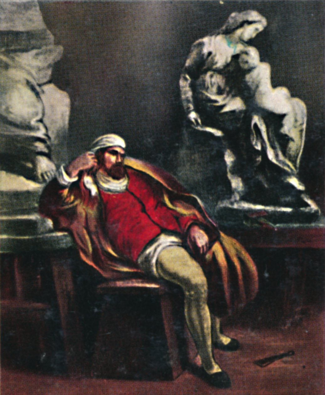 Michelangelo 1475-1564. - Delacroix festménye, 1934. alkotó: Unbekannt